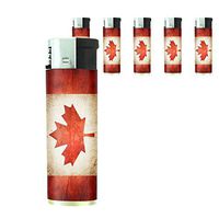 Perfection In Style Butane Refillable Electronic Lighter Set of 5 Pieces Vintage Canada Design 001