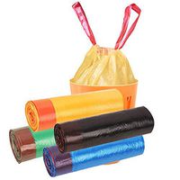 INHEMI Drawstring Trash Bags,5 Gallon Kitchen Garbage Bags, 75 Counts Strong Trash Bag for Kitchen, Bathroom, Bedroom, Office