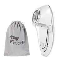 KOODER Sweater Shaver, USB Rechargeable Fabric Shaver, Lint Remover. Double Battery Lasting and Effective Lint Shaver (Silver White)