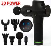 BLACK MARLIN 30 Levels Professional Massage Gun, Handheld Deep Tissue Percussion Massager, Massage Device Muscle Soreness and Stiffness Relief Portable Black Super Quiet Motor