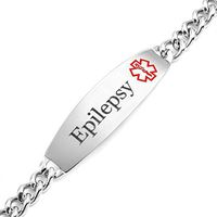 StickyJ USA Epilepsy Medical ID Bracelet 8 Inch
