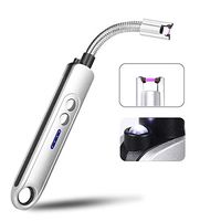 BurningBall Candle Lighter,Rechargeable Arc Lighter Electric Lighter with LED Lighting, Flameless Lighter,USB Windproof Flexible Lighter for Home Kitchen Outdoor BBQ Camping Sports Activities