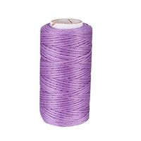 uxcell Crafts 150D 1mm Leather Sewing Stitching Flat Waxed Thread String Cord (150D 1mm 50M, Light Purple)