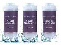 Skin Majestic Aroma Shower Filter – Microfiber Polypropylene Filter for Fine Sediment, Rust – Eliminates Chlorine Vitamin C, Milk Powder, Propolis, Healthier Skin and Hair (Lavender x 3)
