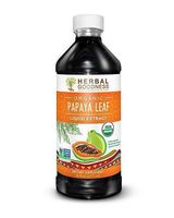 Papaya Leaf Liquid Extract -12 count/16oz Bottles - Blood Platelet Boost, Bone Marrow, Immune Gut, Digestive Enzyme - Organic Non-GMO Kosher Papaya Leaf Juice - Herbal Goodness Case Qty (12)