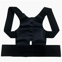 Cozylkx Magnetic Posture Corrector Men and Women Back Brace Adjustable Lumbar Support， Black-XXL