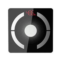 WPCBAA Digital Scales Floor Body Weight Bathroom Scale Smart Backlit Display Scale Body Weight Body Fat Water Muscle Mass BMI 3 AAA Batteries Black Electronic Weight Scale