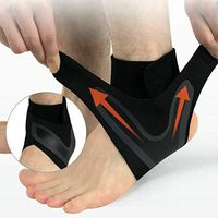 Adjustable Elastic Ankle Sleeve Elastic Ankle Brace Guard Foot Support Sports [1 Pair] (Medium)