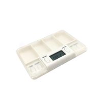 Samoii Timing Pill Box Organizer Holder - Weekly Medicine Organizer 2 Times a Day - Medication Vitamin Container 7 Day - Big Detachable Pill Dispenser Case - 4 Easy Open Compartments