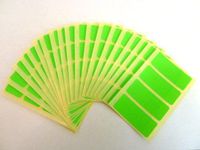 Minilabel 80 Labels , 50X20mm Rectangle , Colour Code Stickers Lime Green