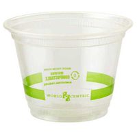 World Centric Ingeo Compostable Clear Cup, 3 Ounce - 2500 per case.