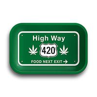 11.5" x 4" x .75" Tobacco Cigarette Rolling Tray Essential Smoking Accessorie (Highway 420)