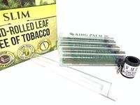 King Palm All Natural Slim Rolls 5 Sealed Slim Rolls with Packing Sticks with Free S&L Gifts