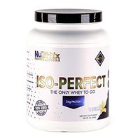 NuEthix Formulations Iso-Perfect Whey Protein Isolate Powder Naturally Sweetened with Stevia, Vanilla, 32 Servings