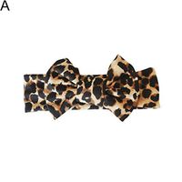 Ugthe Infant Clothing Fashion Baby Girl Leopard Print Big Bowknot Wide Hairband Headband Headwear Gift - B Wide Hairband