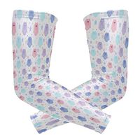 Cute Owl Gifts Light Blue and Violet Unisex Arm Sleeve,UV Protection Arm Compression Sleeve, Skin Protection Sport Arm Cooler Sleeve for Running Hiking Jogging Motorcycling Climbing Camping