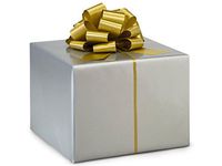 SILVER ULTRA GLOSS 36"x417'Gift Wrap Half Ream Roll (1 unit, 1 pack per unit.)