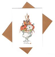 Timree Blank Note Cards and Envelopes ~ Autumn Memories (Fall Centerpiece; 6 Cards; 4.25" x 5.5"; Brown Envelopes)