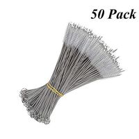 Sunwinc Drinking Straw Brush-50 Pack, 90" x 8 mm Cleaner Brush for Stainless Steel Straws and Cleaning Brush for Smoothie Straws. Reusable Washable Dishwasher Safe