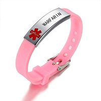 HEABY Medical Alert ID Bracelet Laser Engraved WARFARIN Adjustable Wristband for Men Women Emergency First Aid