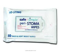 Safe n Simple SNS00525 Stoma Wipes / Adhesive Remover - Pack of 50