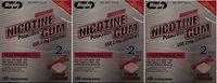 Nicotine Gum 2mg Sugar Free Coated Cinnamon Generic for Nicorette 100 Pieces per Box Pack of 3 Total 300 Pieces