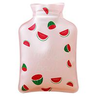Kanngest Mini Hot Water Bottle PVC Container Watermelon Printed Built-in Warm Sponge for Comfortable Touch Therapy Heating Pad Warming Pain Relief