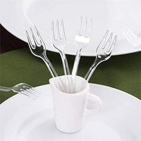 Efavormart 180 Pcs - 1.5" Disposable Plastic Clear Dessert Forks for Wedding Party Banquet Events Candy Buffet Premiere Collection