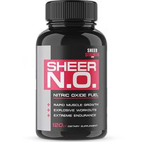 SHEER N.O. Nitric Oxide Supplement - Premium Muscle Building Nitric Oxide Booster with L Arginine - Sheer Strength Labs - 120ct