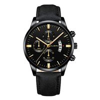 Men's Watches,Fxbar Leather Strap Analog Wrist Watch Classic Charm Men Watch Bracelet Watches Automatic Watch(A)