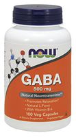 NOW Gaba 500mg, 100 Capsules (Pack of 2)
