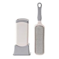 Saim Pet Hair Remover Brush with Self-Cleaning Base Double Side Lint Remover Brush Kit for Dog Cat Hair Clothing Sofa Bed Furniture Couch Carpet Lint Dust Removal Tool Grey