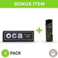 OCB Rolling Papers - Premium 1 1/4 (3) with Free LED Lighter