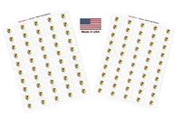 Made in USA! 100 Illinois 1.5" x 1" Self Adhesive State Flag Stickers, Two Sheets of 50, 100 Illinois Sticker Flags Total