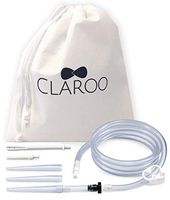 Enema Hose Kit -Replacement Parts with Accessories - Silicone 6.5ft Clear Tube with Non-Return Valve, Clamp, Flexible Tips and Storage Bag -Compatible with Bag and Buckets -Deep Colon Enema Attachment