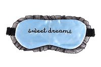 Drasawee Women Sweet Silk Satin Sleep Mask Soft Lace Eye Cover Blue