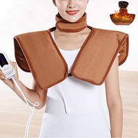 MHGLOVES Electric Heated Flannel Thermal Therapy Heat Pad, Heatpad Mat with 3 Heat Settings Washable for Back Abdominal Arthritis & Body Pain Relief(Brown)