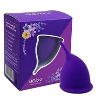JIAYOUNG Medical Grade Silicone Menstrual Cup New Female Menstrual Period Cup Menstrual Cup Fda- Purple L Code