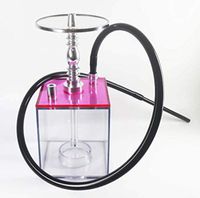 Zwq&zj Square plexiglass Diffuser Table top Hookah Shisha Hose Silicone Bowl,A