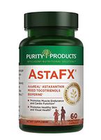 AstaFX Astaxanthin Antioxidant Super Formula from Purity Products - Clinically Tested 4 mg AstaREAL with Full Spectrum Tocotrienols (vitamin E) + BioPerine Black Pepper + Piperine - 60 Vegetarian Caps
