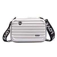 Eilane Hard Shell Travel Comestic Case, Waterproof Durable Collision Mini Suitcase Handbag Case Crossbody Bag Case with Wrist Strap and Adjustable Shoulder Strap