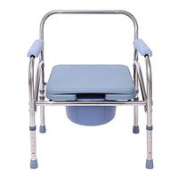 YUWJ Heavy Duty Drop Arm Bedside Commode Chair,Homecare Toilet Seat with Safety Steel Frame, Extra Wide 3 in 1 Toilet Chair Adjustable Height Support Tool
