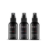 FREY Wrinkle Release + Stain Spray + Fabric Freshener Spray (3 Pack) - Travel Essentials Kit (Cedarwood Bold Fragrance)