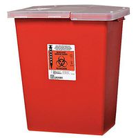 Sharps Container, 8 Gal., Hinged Lid, PK2