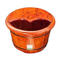 Foot Tub，Wooden Foot Bath，Pedicure Barrels，Foot Basin Wooden Bucket，with lid, Foot Spa Wooden Tub