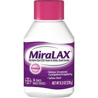MiraLAX Laxative, Unflavored Powder 8.3 oz, Pack of 6
