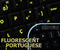 Glowing Fluorescent Portuguese Keyboard Sticker
