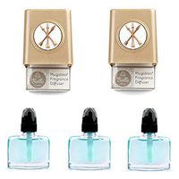 2 Plugables Frosted Sandstone Electric Scented Oil Diffuser Home Fragrancers with 3 (Sea Breeze) Aroma Oils