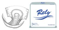 Rely Adult Breathable Brief (Diaper), Medium (23" - 44"), Pack of 24