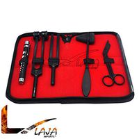 LAJA Imports Student Exam Kit - 5-Piece Assessment and Diagnostic Set - Reflex Hammer, C128 and C512 Tuning Forks, Pupil Gauge, Bandage Scissors – Perfect